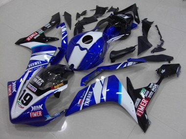 2007-2008 White Blue Yamaha YZF R1 Moto Fairings UK Stores