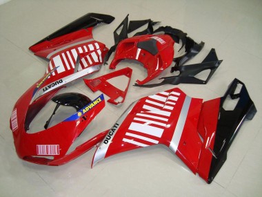 2007-2014 Red White Ducati 848 1098 1198 Motorcylce Fairings UK Stores