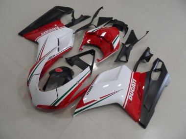 2007-2014 Red White Ducati 848 1098 1198 Replacement Motorcycle Fairings UK Stores