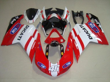 2007-2014 Red White 46 Ducati 848 1098 1198 Motorcycle Bodywork UK Stores