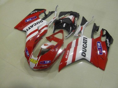 2007-2014 Red 46 Ducati 848 1098 1198 Motorcycle Fairings UK Stores