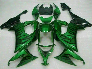 2008-2010 Green Flame Kawasaki ZX10R Bike Fairings UK Stores