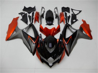 2008-2010 Black Orange Grey Suzuki GSXR 600/750 Motorbike Fairing Kits UK Stores