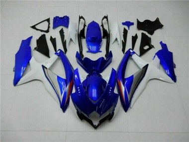 2008-2010 Blue White Suzuki GSXR 600/750 Motorcycle Fairing Kit UK Stores