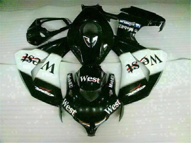 2008-2011 White Black West Honda CBR1000RR Motorbike Fairing Kits & Plastics UK Stores