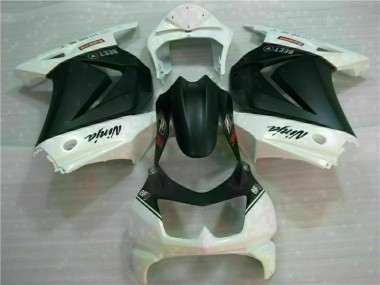 2008-2012 White Black Ninja 3M Kawasaki EX250 Motorcycle Fairings UK Stores