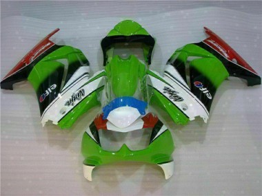 2008-2012 White Green Black Ninja Kawasaki EX250 Motorbike Fairing UK Stores