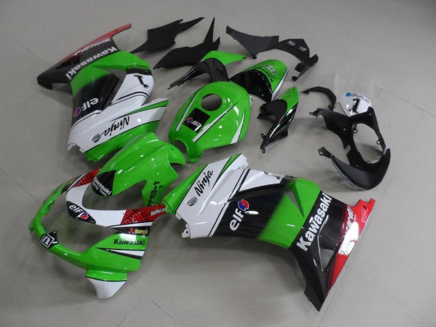 2008-2012 Green White Black Kawasaki ZX250R Motor Fairings UK Stores