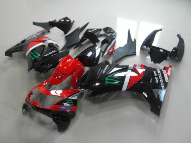 2008-2012 Red and Black Monster Kawasaki ZX250R Bike Fairings UK Stores