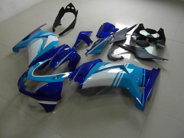 2008-2012 Light and Dark Blue Kawasaki ZX250R Bike Fairing Kit UK Stores