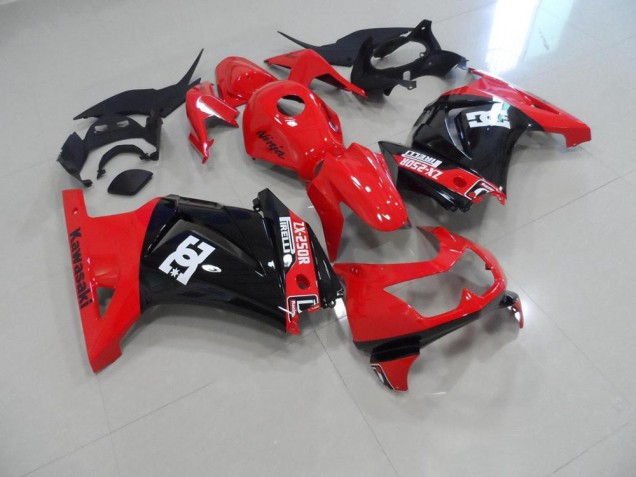 2008-2012 Red Black Kawasaki ZX250R Replacement Fairings UK Stores