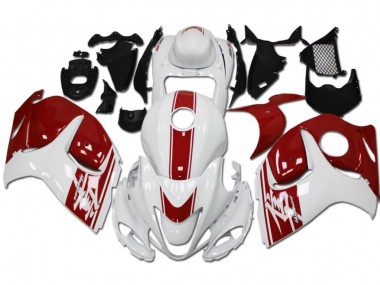 2008-2019 White Red Suzuki GSXR 1300 Hayabusa Replacement Fairings UK Stores