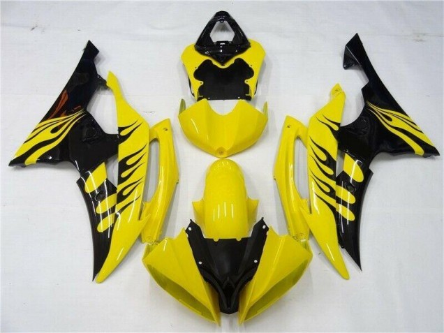 2008-2016 Yellow Black Yamaha YZF R6 Motorcycle Replacement Fairings UK Stores