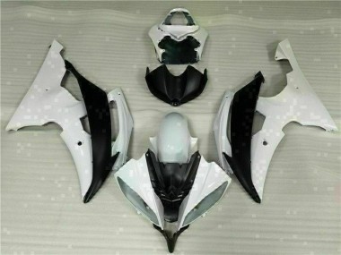 2008-2016 White Black Yamaha YZF R6 Motorcycle Fairings Kit UK Stores