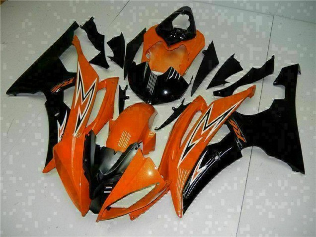 2008-2016 Orange Black Yamaha YZF R6 Motorcycle Fairings Kit UK Stores