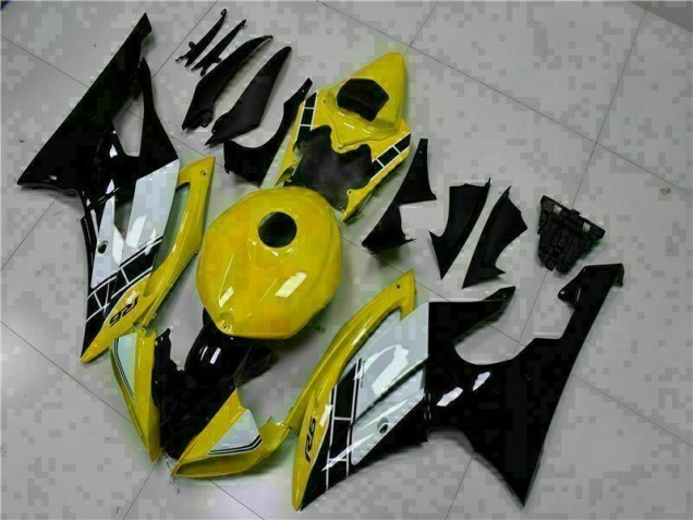 2008-2016 Yellow Black Yamaha YZF R6 Motorcycle Fairings Kits UK Stores