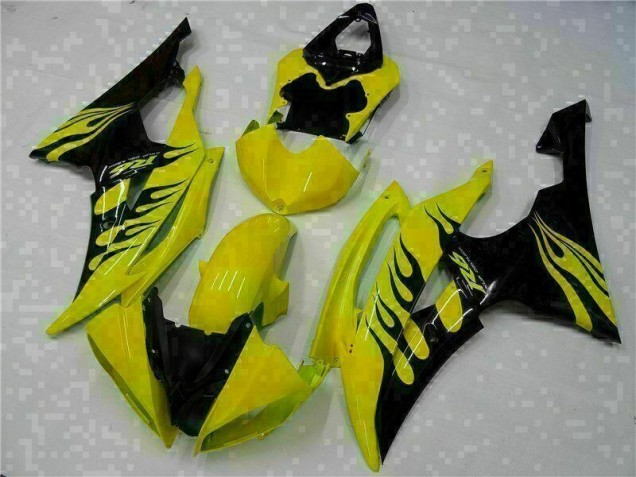 2008-2016 Yellow Black Yamaha YZF R6 Motorcycle Fairing Kits UK Stores