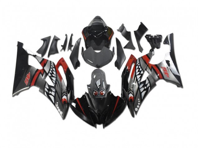 2008-2016 Grey Red Shark Yamaha YZF R6 Motorbike Fairing UK Stores