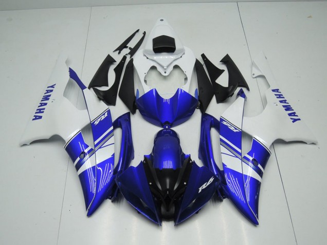 2008-2016 Blue White OEM Style Yamaha YZF R6 Motorcycle Fairing Kit UK Stores