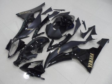 2008-2016 Black with Gold Sticker Yamaha YZF R6 Replacement Motorcycle Fairings UK Stores