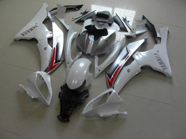 2008-2016 Pearl White Silver Yamaha YZF R6 Moto Fairings UK Stores