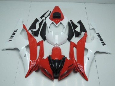 2008-2016 Red and Pearl White Yamaha YZF R6 Motorcycle Replacement Fairings UK Stores