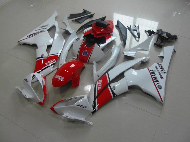 2008-2016 White Red OEM Style Yamaha YZF R6 Bike Fairings UK Stores