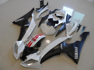 2008-2016 Pearl White and Black 58 Sic Yamaha YZF R6 Bike Fairing UK Stores