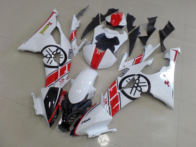 2008-2016 White with Big Yamaha Logo Yamaha YZF R6 Motorcycle Replacement Fairings UK Stores