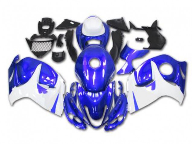 2008-2019 Blue White Suzuki GSXR 1300 Hayabusa Motorcycle Replacement Fairings UK Stores