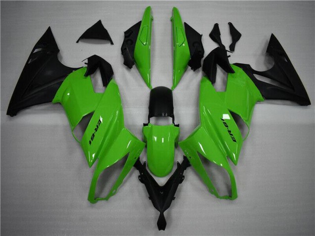 2009-2011 Green Black Kawasaki EX650 Replacement Motorcycle Fairings UK Stores