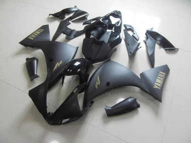 2009-2011 Matte Black Gold Sticker Yamaha YZF R1 Motorcycle Fairings Kits UK Stores