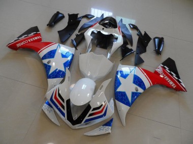 2009-2011 White Black Ducati Star Yamaha YZF R1 Motorcycle Fairings UK Stores