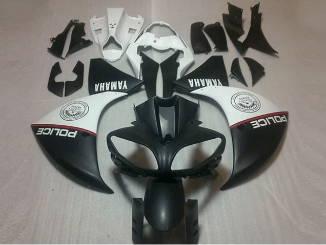 2009-2011 Matte Black White Yamaha YZF R1 Bike Fairing UK Stores