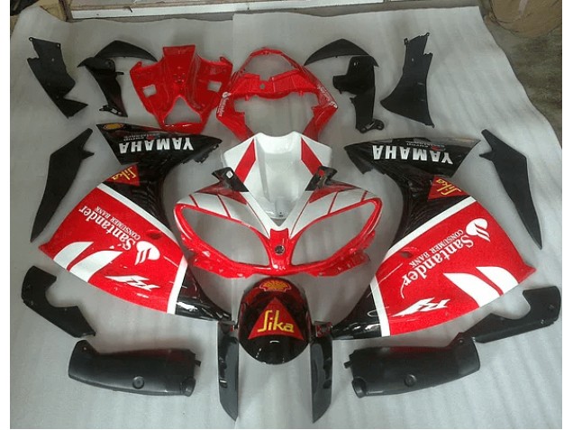 2009-2011 Red White and Black Graphic Yamaha YZF R1 Motorbike Fairing UK Stores