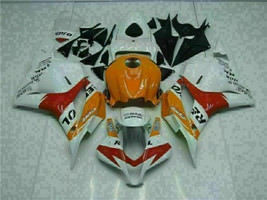 2009-2012 White Orange Repsol Honda CBR600RR Motorcylce Fairings UK Stores