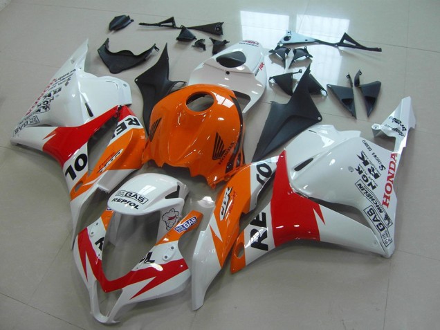 2009-2012 White New Repsol Honda CBR600RR Replacement Motorcycle Fairings UK Stores