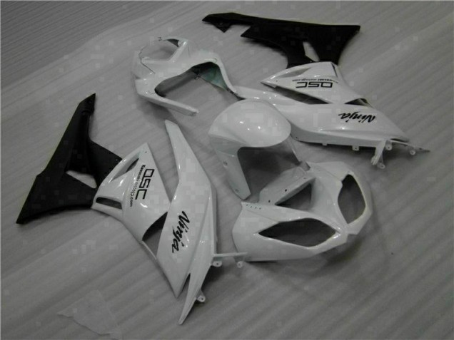 2009-2012 White Black Ninja Kawasaki ZX6R Motorbike Fairings UK Stores