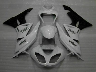 2009-2012 White Black Ninja Kawasaki ZX6R Motorbike Fairings UK Stores