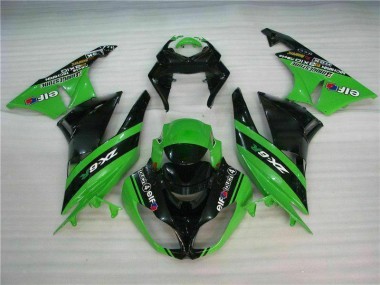 2009-2012 Black Green Kawasaki ZX6R Motorcycle Fairing UK Stores