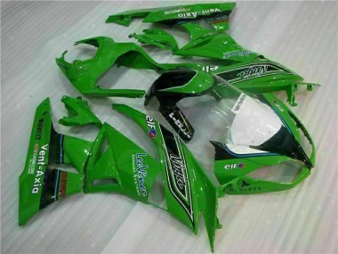 2009-2012 Green Black LeoVince Kawasaki ZX6R Motorcycle Fairing Kit UK Stores