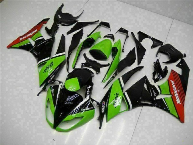 2009-2012 Green Black Red Kawasaki ZX6R Bike Fairing UK Stores