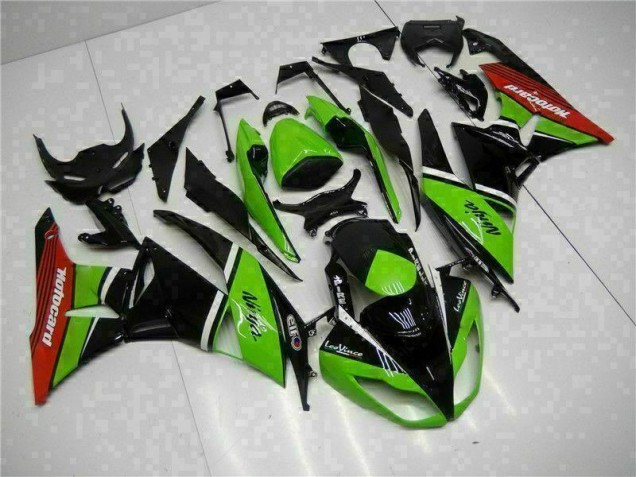 2009-2012 Green Black Red Kawasaki ZX6R Bike Fairing UK Stores