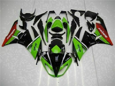 2009-2012 Green Black Red Kawasaki ZX6R Bike Fairing UK Stores