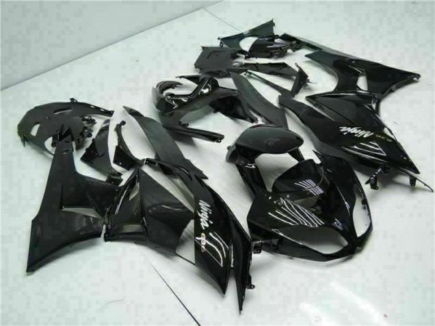 2009-2012 Black White Ninja 636 Kawasaki ZX6R Moto Fairings UK Stores