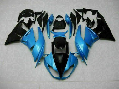 2009-2012 Blue Black Kawasaki ZX6R Motorcyle Fairings UK Stores