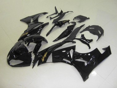 2009-2012 Black with Gold Sticker Kawasaki ZX6R Motorbike Fairing UK Stores