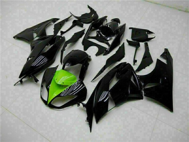 2009-2012 Black Green Kawasaki ZX6R Moto Fairings UK Stores