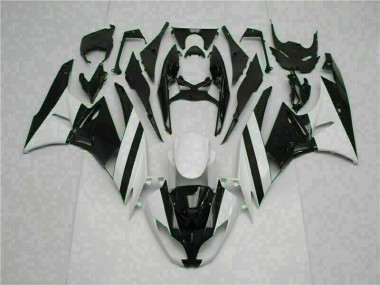 2009-2012 White Black Kawasaki ZX6R Motorcycle Replacement Fairings UK Stores