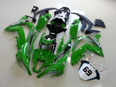 2011-2015 Green Kawasaki ZX10R Moto Fairings UK Stores